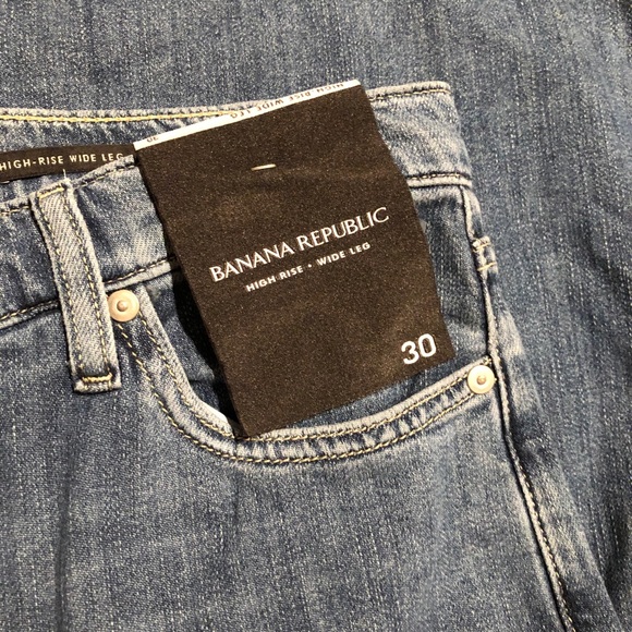 NWT Banana Republic High Rise Wide Leg Jeans 30 - Picture 8 of 14